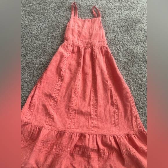 Charming Coral Kids Dress - Picture 2 of 4